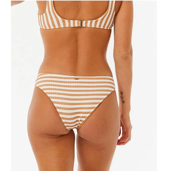 Rip Curl Premium Surf Cheeky Bikini Bottom - Light Brown Large NWT - Picture 2 of 9